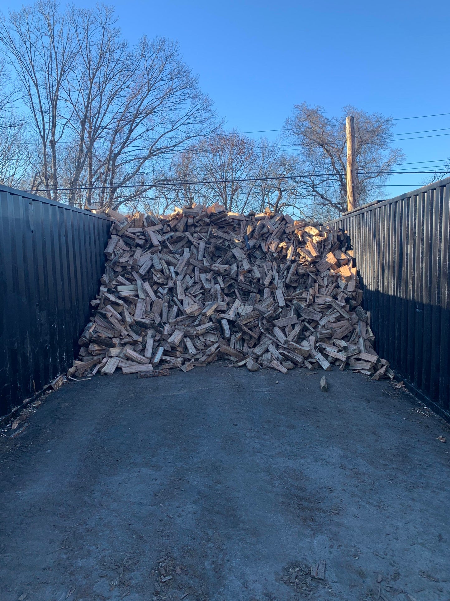 Full cord semi-seasoned firewood