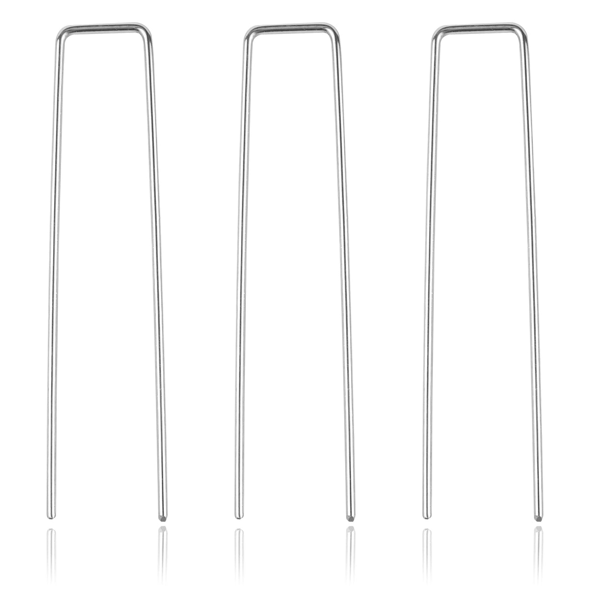 Landscape Staples - Heavy Duty 11 Gauge Galvanized U-Shaped Sod Pins for Weed Barrier and Landscaping